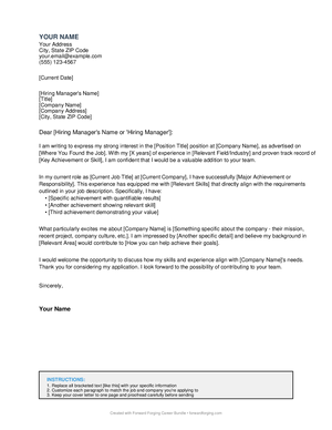 Cover Letter Preview